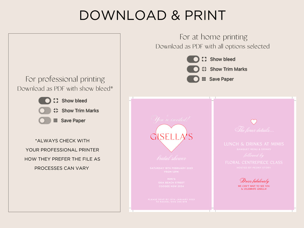 
                  
                    Hens Invitation Editable Template - Sweethearts - Vorfreude Stationery
                  
                