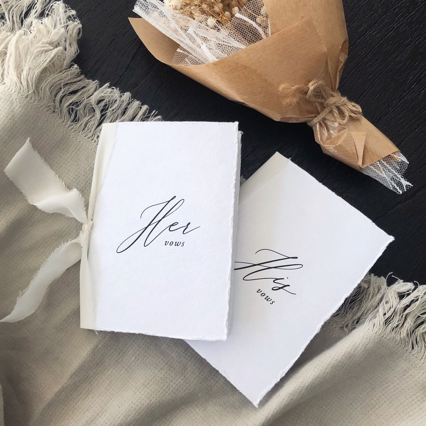 Wedding Vow Book Set of 2 - Vorfreude Stationery