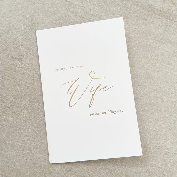 *SECONDS* To My Wife Bride Wedding Day Card