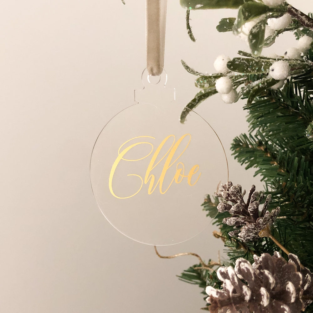 
                      
                        Personalised Acrylic Round Bauble Ornament - Vorfreude Stationery
                      
                    