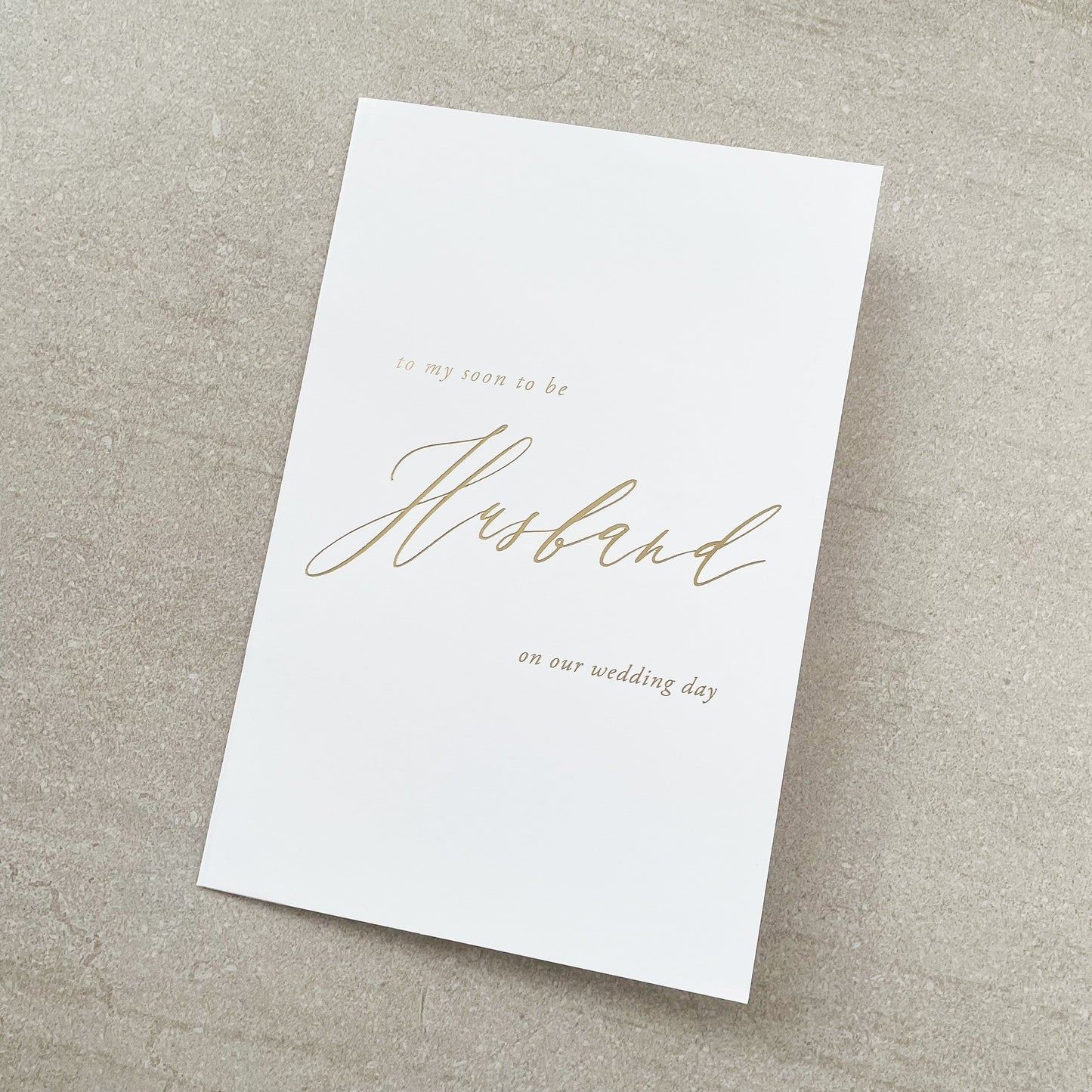 To My Husband Groom Wedding Day Card - Vorfreude Stationery
