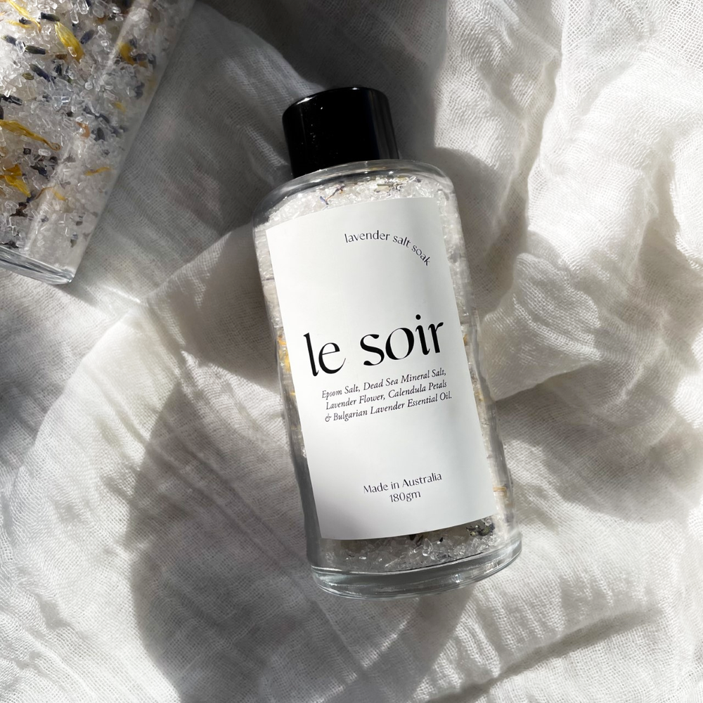 Le Soir - Lavender Salt Bath Soak - Vorfreude Stationery