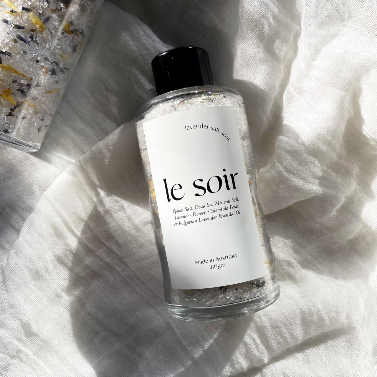 
                  
                    Le Soir - Lavender Salt Bath Soak - Vorfreude Stationery
                  
                