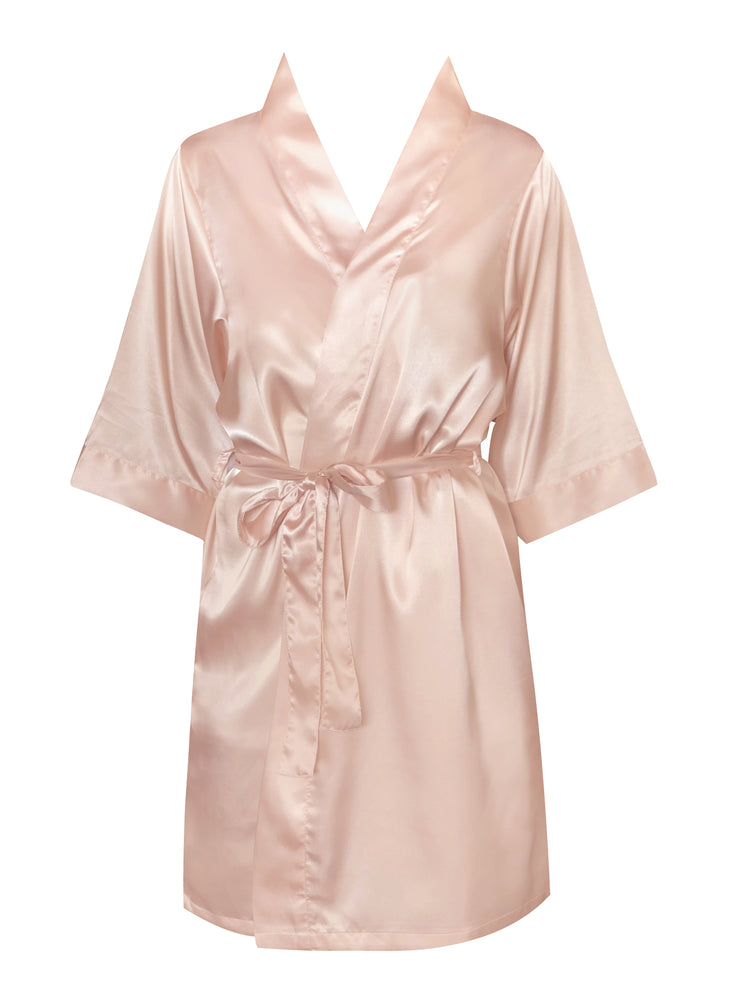 
                  
                    Personalised Bride and Bridesmaid Satin Robe - Blush - Vorfreude Stationery
                  
                