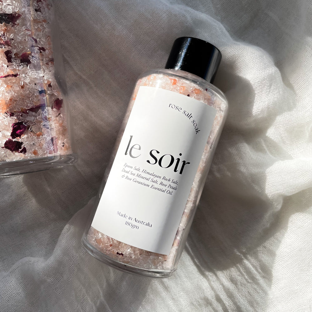 Le Soir - Rose Salt Bath Soak - Vorfreude Stationery
