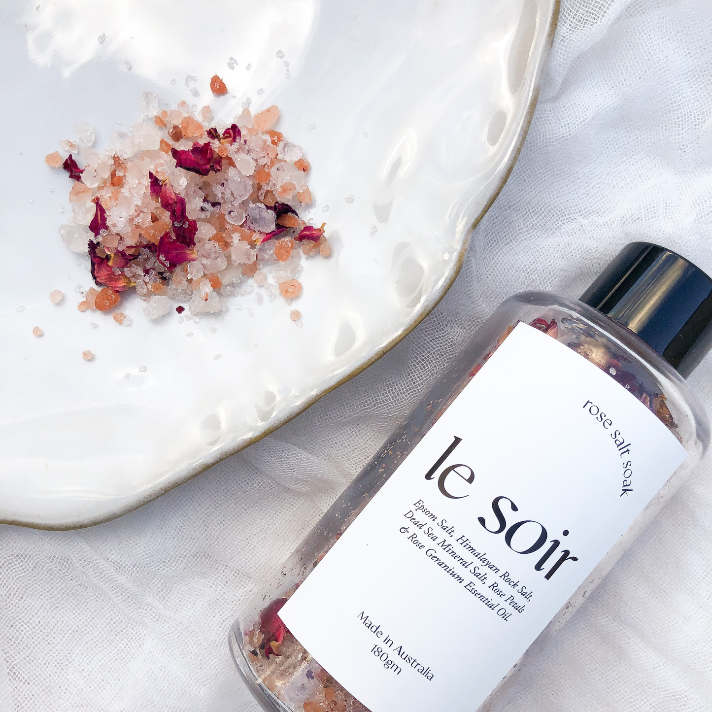 
                  
                    Le Soir - Rose Bath Salt Soak - Vorfreude Stationery
                  
                