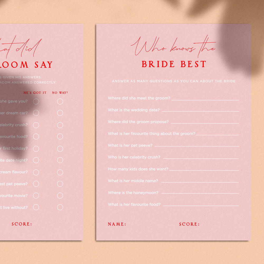 
                      
                        Hens Bachelorette Party Games Editable Template - Smitten - Vorfreude Stationery
                      
                    