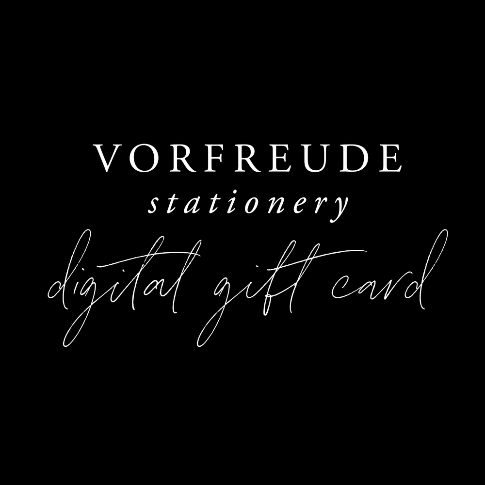 Digital Gift Card - Vorfreude Stationery