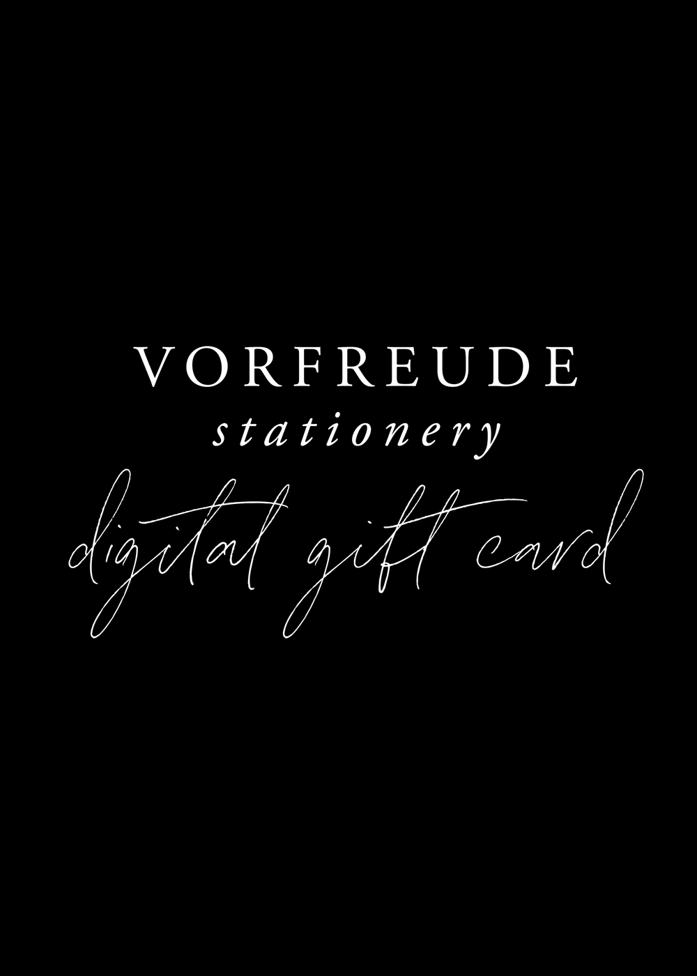Digital Gift Card - Vorfreude Stationery